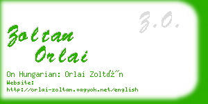 zoltan orlai business card